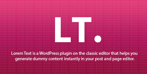 Lorem Ipsum Generator WordPress Plugin