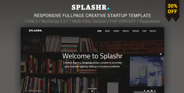 Splashr – Responsive Startup Template