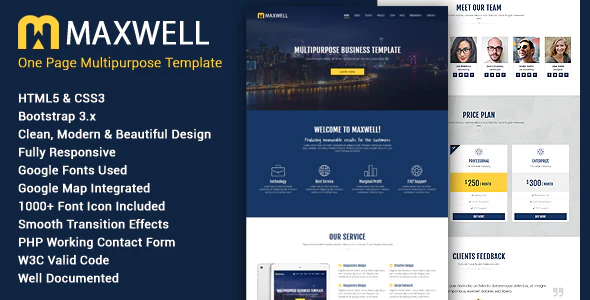 Maxwell – Multipurpose Responsive Website Template